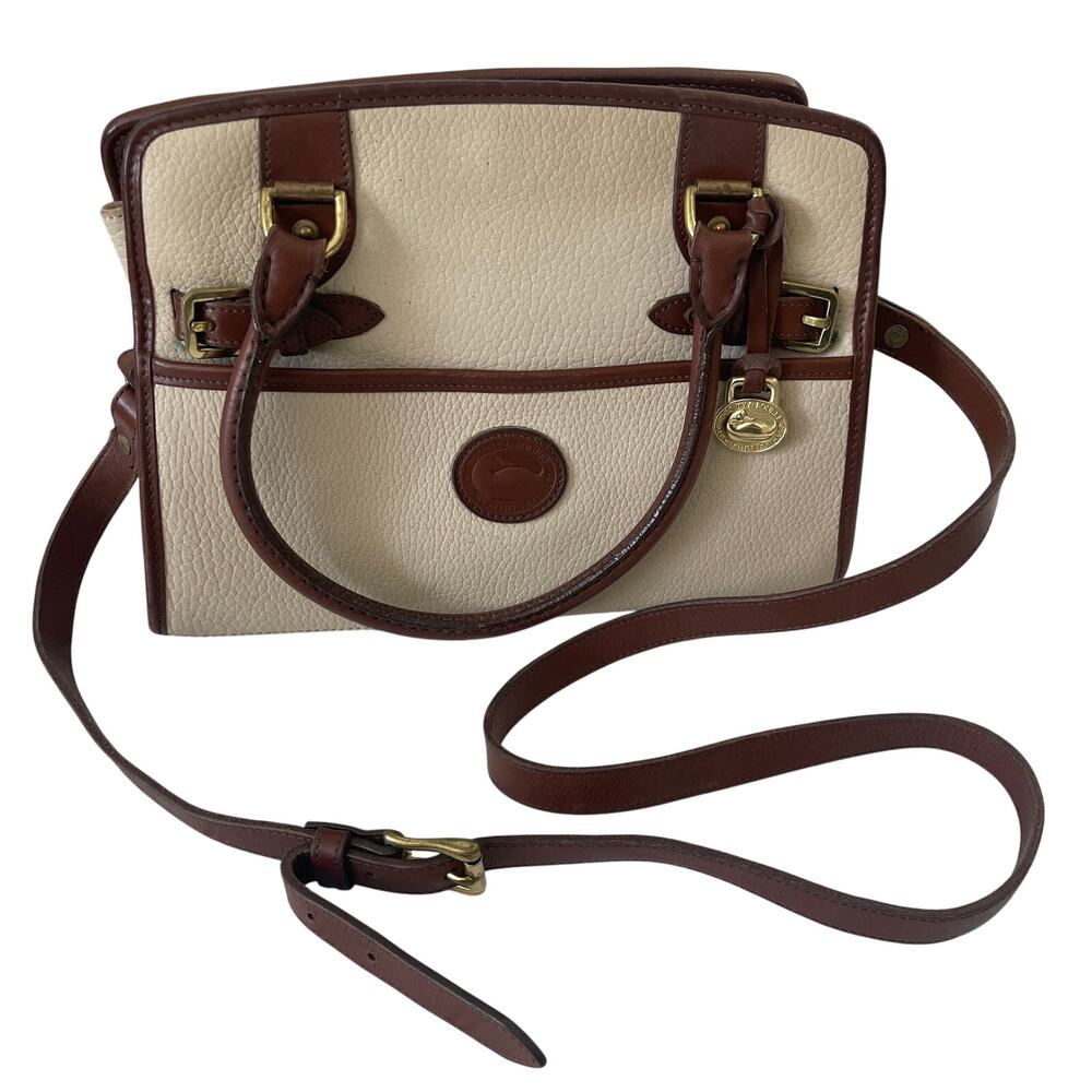 Vintage 90s? Dooney & Bourke Satchel Purse Bag All Weather Leather Made USA